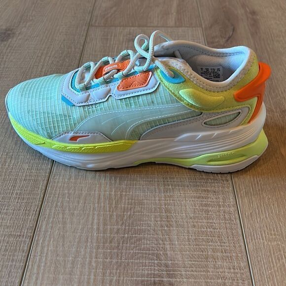 Puma Extent Nitro Tech Sneakers US 7.5 Green and Orange - Picture 6 of 11